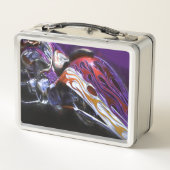 ドラゴンのチョッパーのオートバイの尾 メタルランチボックス (裏面)