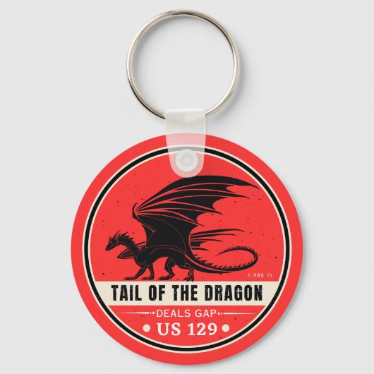 ドラゴンのテールディールギャップオートバイのロードトリップ キーホルダー (正面)