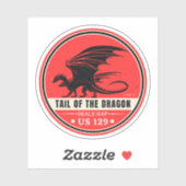 ドラゴンのテールディールギャップオートバイのロードトリップ シール (シート)