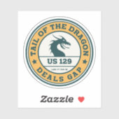 ドラゴンのテールディールギャップオートバイのロードトリップ シール (シート)