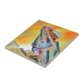 ドラゴンのデジタル色彩髭があるペンキ タイル (側面)