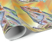 ドラゴンのデジタル色彩髭があるペンキ ラッピングペーパー (ロールコーナー)