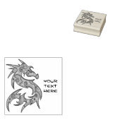 ドラゴンのドットのパターン離れ-  ラバースタンプ (押印)