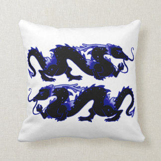 ドラゴンのドラゴンの黒および青 クッション