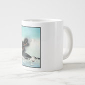 ドラゴンのフューリー海の戦い – 日本山富士 ジャンボコーヒーマグカップ (正面右)