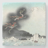 ドラゴンのフューリー海の戦い – 日本山富士 ストーンコースター (正面)