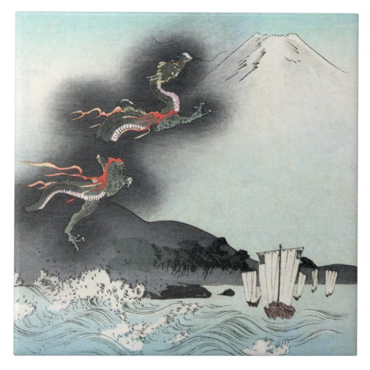 ドラゴンのフューリー海の戦い – 日本山富士 タイル (正面)