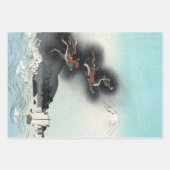 ドラゴンのフューリー海の戦い – 日本山富士 ラッピングペーパーシート (正面)