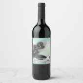 ドラゴンのフューリー海の戦い – 日本山富士 ワインラベル (正面)