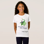 ドラゴンのプリンセスのワイシャツ、単語と、年齢5および Tシャツ (正面フル)