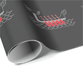 ドラゴンのボートの乗組員のロウイングの列のスポーツ ラッピングペーパー (ロールコーナー)