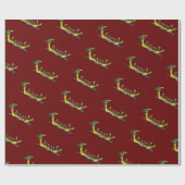 ドラゴンのボート競争 ラッピングペーパー (フラット)