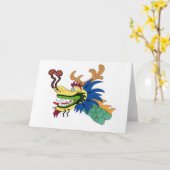 ドラゴンのボート カード (黄色い花)