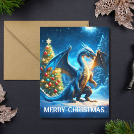 ドラゴンのメリークリスマス カード