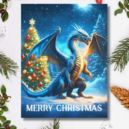 ドラゴンのメリークリスマス シーズンポストカード