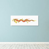 ドラゴンの中国のイラストレーション キャンバスプリント (インサイチュ (ウッドフロア))