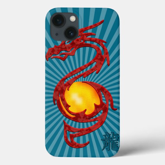ドラゴンの中国年 メタリックレッド Case-Mate iPhoneケース (裏面)