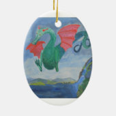 ドラゴンの休日のオーナメント セラミックオーナメント (裏面)