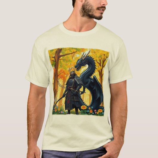 ドラゴンの侍 | T-シャツ Tシャツ (正面)