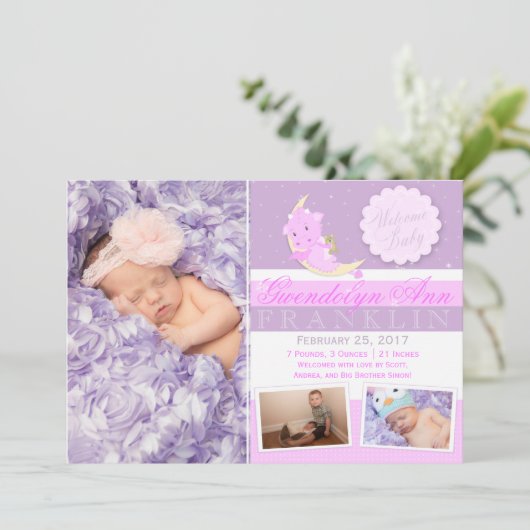 ドラゴンの写真の誕生の発表 案内状 (スタンド正面)