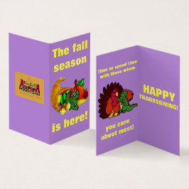 ドラゴンの分隊の感謝祭カード