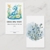 ドラゴンの卵の数を当てよう！ベビーシャワーゲーム エンクロージャーカード (正面/裏面)