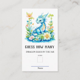 ドラゴンの卵の数を当てよう！ベビーシャワーゲーム エンクロージャーカード