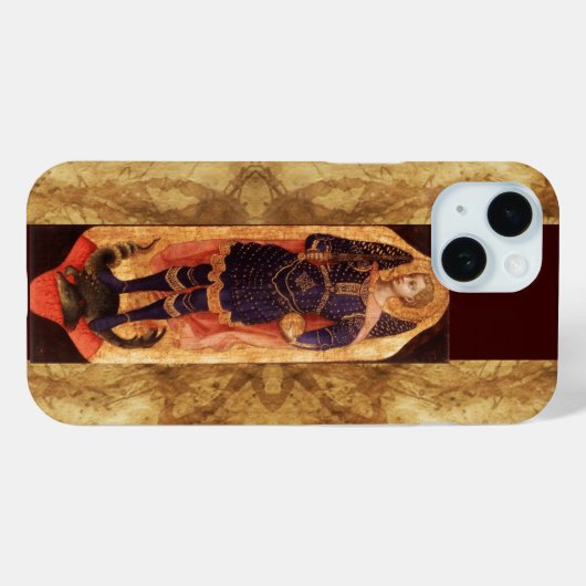 ドラゴンの古い羊飼いとの聖ミカエル大天使 Case-Mate iPhoneケース (裏面 (横))