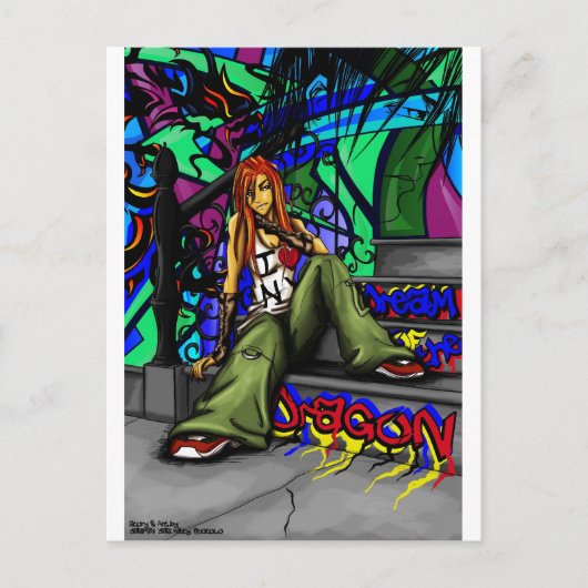 『ドラゴンの夢』はがきき ポストカード (正面)