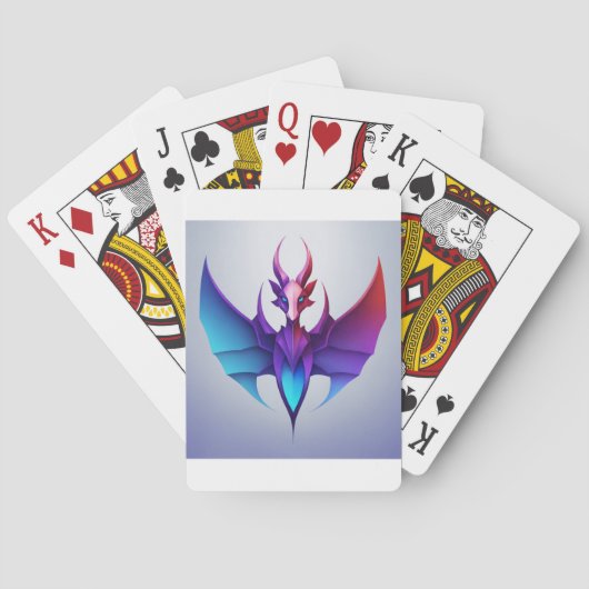 ドラゴンの夢：漫画のファンタジー挨拶 トランプ (裏面)