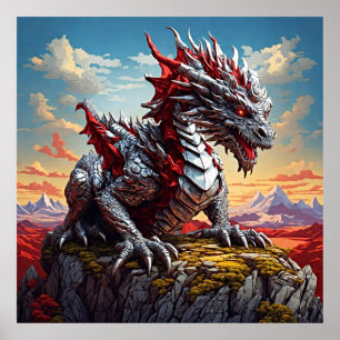 ドラゴンの威厳:叙事詩ファンタジーポスター ポスター