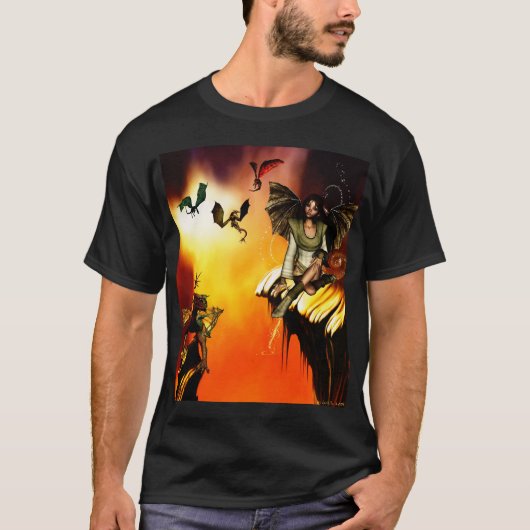 ドラゴンの娘のTシャツ Tシャツ (正面)