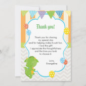 ドラゴンの子供の誕生日のサンキューカードのノート サンキューカード (正面)