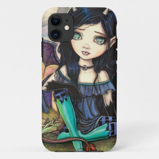 ドラゴンの子供 クージュ大目玉の妖精とドラゴン Case-Mate iPhoneケース (裏面)
