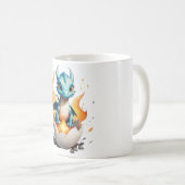 ドラゴンの孵化 ファンタジー コーヒーマグカップ (正面右)