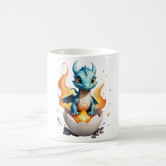 ドラゴンの孵化 ファンタジー コーヒーマグカップ (中央)
