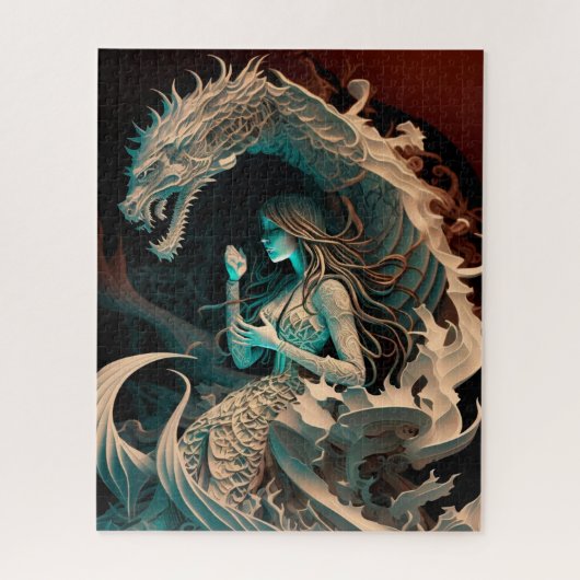ドラゴンの守護者 ジグソーパズル (縦)