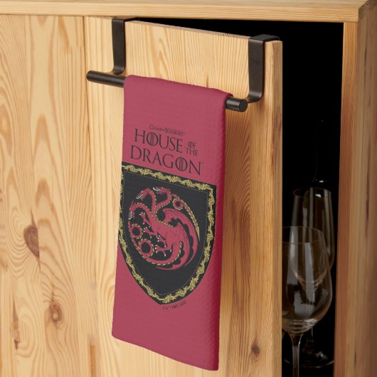 ドラゴンの家 |ハウスTargaryen Crest キッチンタオル (三つ折り)