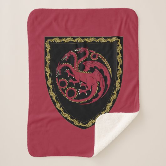 ドラゴンの家 |ハウスTargaryen Crest シェルパブランケット (正面)