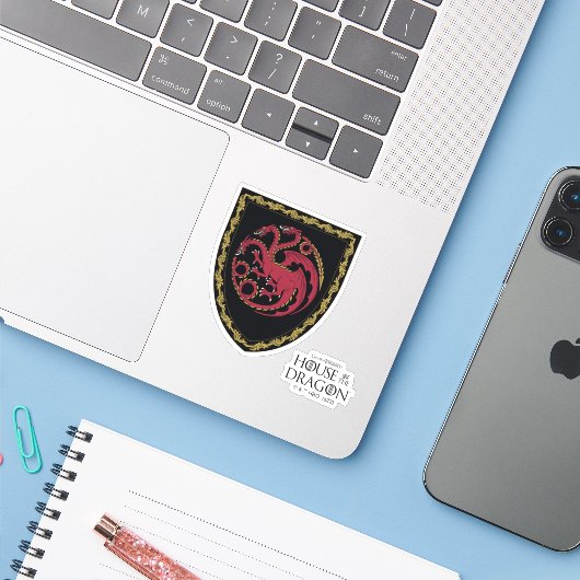 ドラゴンの家 |ハウスTargaryen Crest シール (ノートパソコンとiPhone)