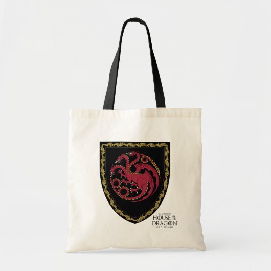 ドラゴンの家 |ハウスTargaryen Crest トートバッグ (正面)