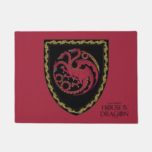 ドラゴンの家 |ハウスTargaryen Crest ドアマット (正面)