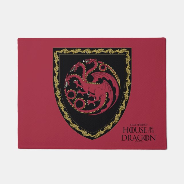 ドラゴンの家 |ハウスTargaryen Crest ドアマット (正面)