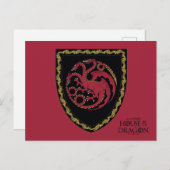 ドラゴンの家 |ハウスTargaryen Crest ポストカード (正面/裏面)