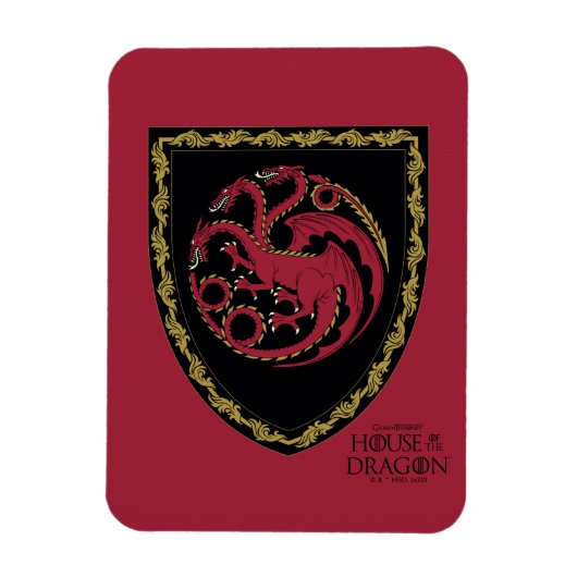 ドラゴンの家 |ハウスTargaryen Crest マグネット (縦)