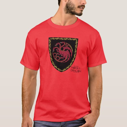 ドラゴンの家 |ハウスTargaryen Crest Tシャツ (正面)