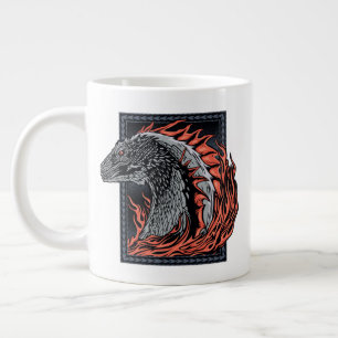 ドラゴンの家 炎のドラゴンプロフィール ジャンボコーヒーマグカップ