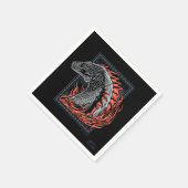 ドラゴンの家 炎のドラゴンプロフィール スタンダードカクテルナプキン (角)