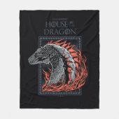 ドラゴンの家 炎のドラゴンプロフィール フリースブランケット (正面)