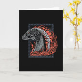 ドラゴンの家 | 炎の中のドラゴン・プロフィール カード (黄色い花)